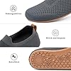 KOWAYI Men's Slippers Slip-on House Shoes Barefoot Shoes Unisex Home Slippers Breathable Light Knitting Indoor House Shoes-SHENHUI-NIUJINDI-40 #1