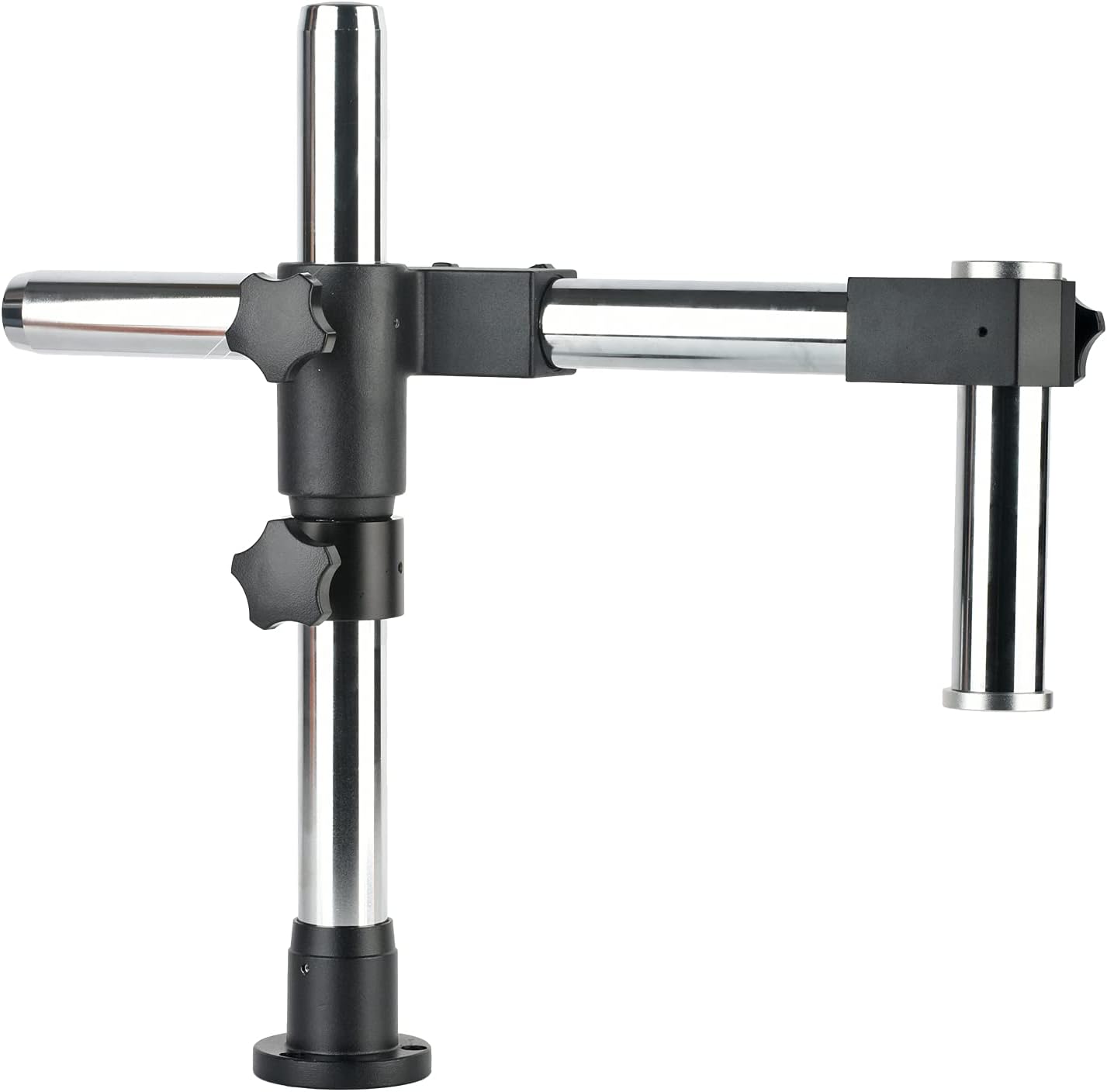 Single Arm Microscope Black Bracket Horizontal Movement 235mm Column Diameter 32mm Height 380mm