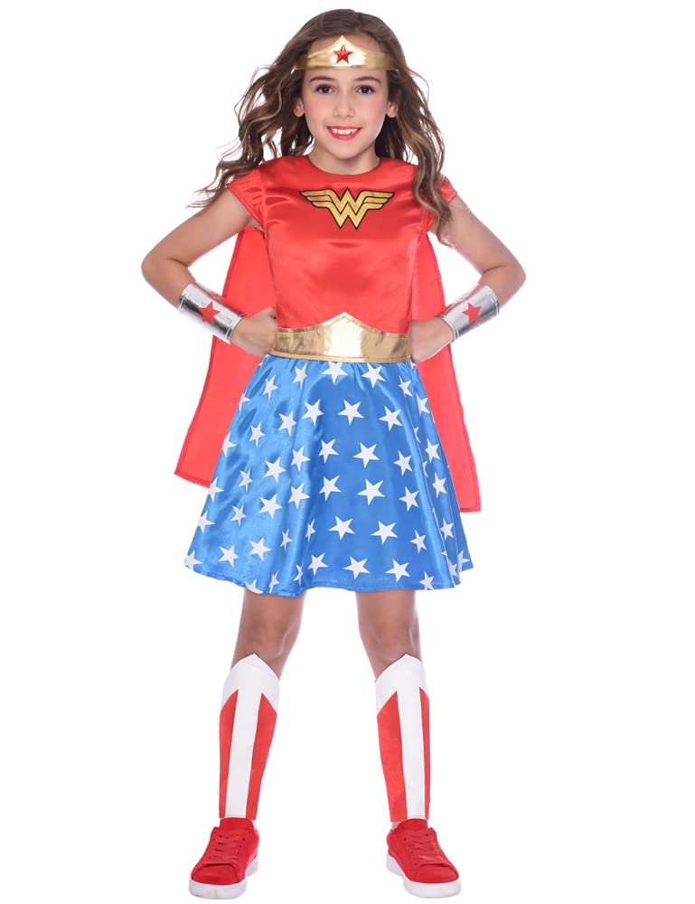 amscan 9906085, Costume da donna con Licenza Ufficiale Warner Bros DC Comics Wonder Woman (10-12 anni)