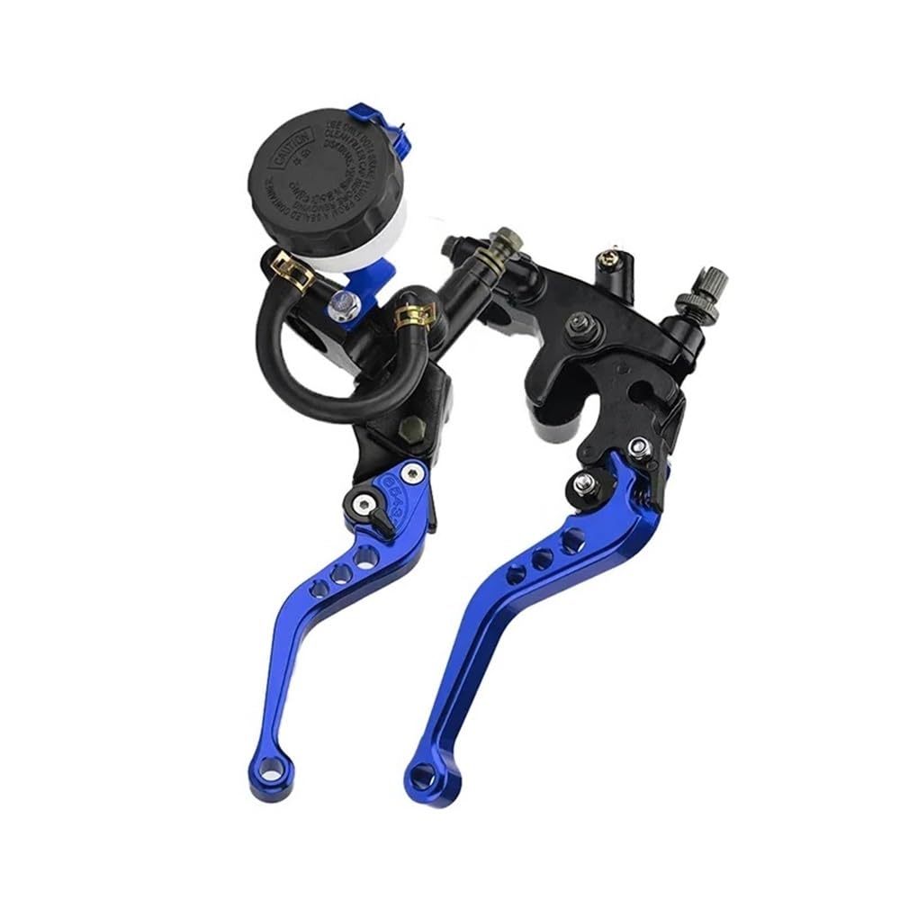 Yuegtik Motorcycle Universal 7/8" 22mm Brake Clutch Lever Hydraulic Master Cylinder for 250cc-500cc for Motorcyle Clutch Lever(Blue)