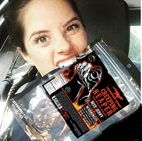 Jurassic Jerky ’S "Creeping Reaper" Carolina Reaper Beef Jerky The Reaper Is The Hottest Pepper In The World! Sweet With Heat thumb #2