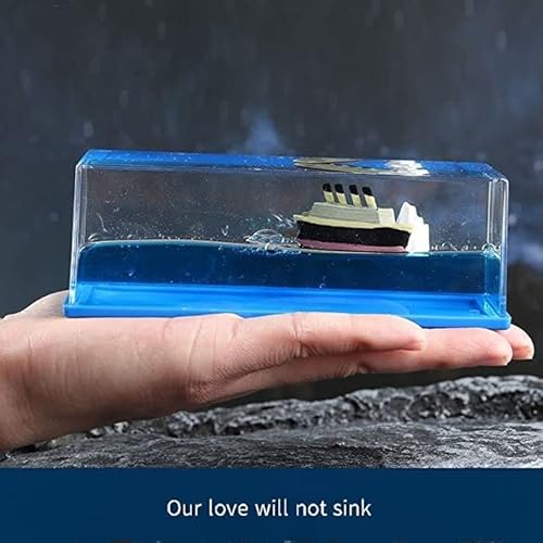 Letine Titanic Cruise Ship Model Liquid Wave Cruise Ship Decoration Cruise Ship That No Longer Sinks-Cruise Ship Iceberg Home Decor Suitable For Home Show Car Decoration, Gifts, Desk Or Paperweight #TOP3