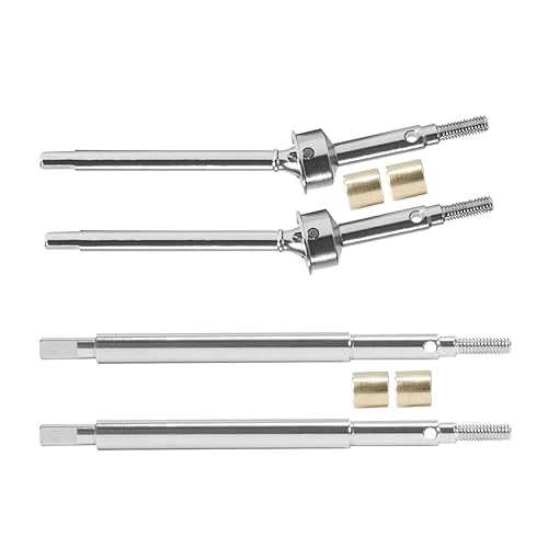 Miniatura 3 de Juego de ejes de eje trasero delantero CVD extendido de acero al carbono +0.197 in y engranaje helicoidal de acero de aleación 24T12T para Traxxas