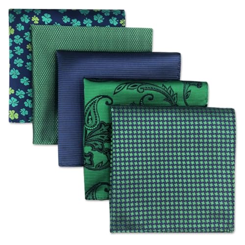 La Mejor Lista de Pañuelos para Hombre Top 5. 41 Shlax&Wing 5 Pieces Assorted Pañuelo De Bolsillo Para Hombre Handkerchiefs Set Lot
