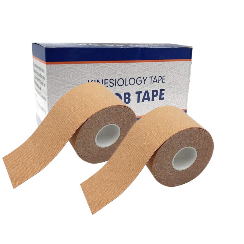 LEZQHB 10m Kinesiology Tape, 2x5m Roll of Elastic Muscle Support Tape for Exercise, Sports & Injury Recovery