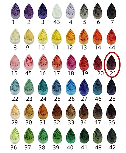ODETOJOY Quilling Paper Strips Burgundy 3mm 5mm 10mm Quill Strip Claret Rolled Paper Filigree Strip Crimson Curled Scroll Coil Paper Strip-21inch 120pcs/bag (5mm-0.2inch) - Image 7