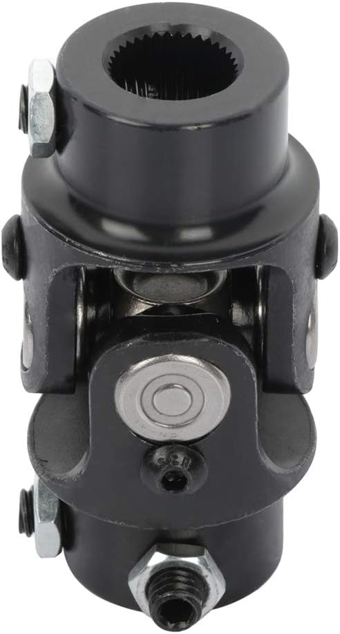 Aintier Black Single 83mm 11/16-36 Spline X 3/4 DD Universal Steering Shaft U-Joint