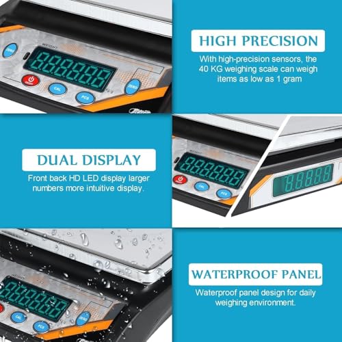 Báscula digital recargable 30 kg con doble pantalla verde miniatura 3
