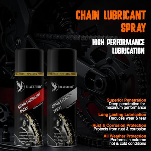 Image of BLACKBIRD Bike Care Kit, 1 Pcs each - Chain Lube 220ml, Chain Cleaner 220ml and 1 Pc Microfiber Cloth