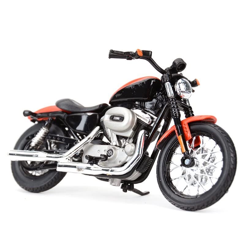 Miniature Harley XL 1200n Nightster 1:18, le cadeau idéal couleur orange pour amateur de moto