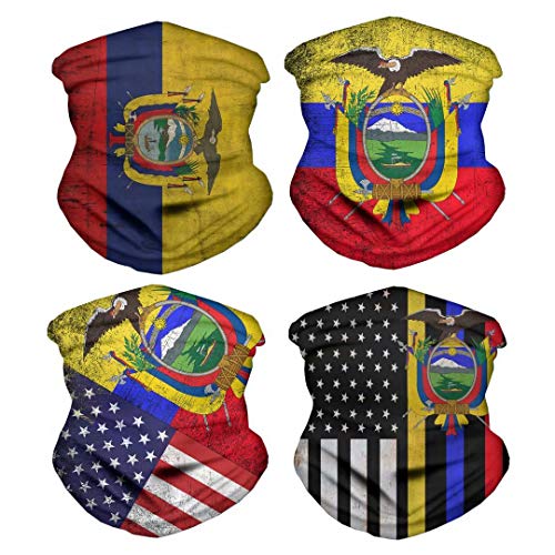 Image of 4Pcs Magic Headwear Neck Gaiter Tube Scarf Headbands Bandana Balaclava for Outdoor Running Cycling Skating Work Out