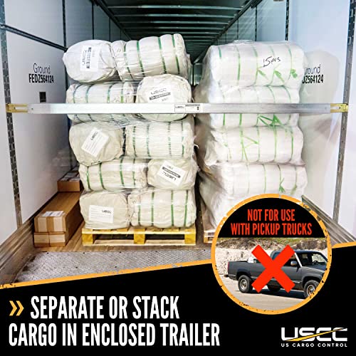 Image of US Cargo Control Steel E Track Load Bars 92 inch-103 inch (2-Pack), 1,500 LBS Working Load Limit, Adjustable Steel Load Bars for Semi Trailers & Box Trucks, Shoring Beam or Decking Beam with Thumb Release