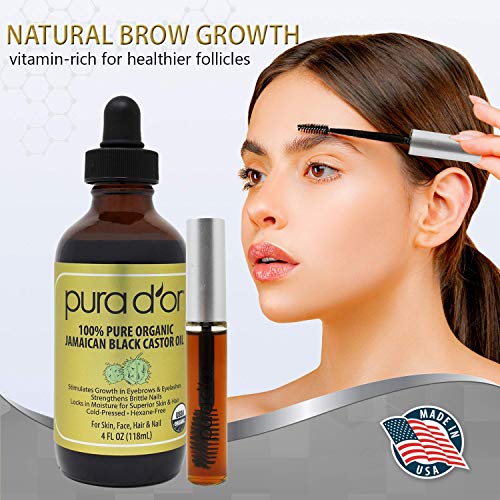 PURA D'OR Organic Jamaican Black Castor Oil, Natural Smoky Scent - Image 6