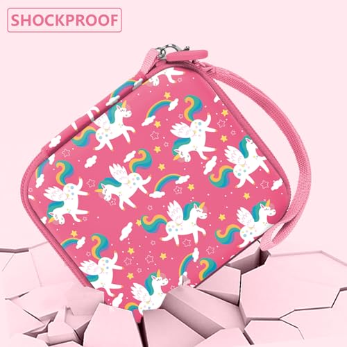 Image of Leayjeen Kids Camera Case Compatible with ESOXOFFORE /Dylanto /GKTZ /HiMont /CAMCLID Kids Camera Instant Print for Christmas Gifts and Birthday Gifts for Kids 3-12 Years Old - Pink Unicorn (Case Only)