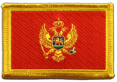 Flaggenfritze Aufnäher Patch Flagge Montenegro - 8 x 6 cm