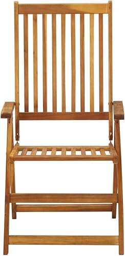 Miniatura 3 de DGZLIIO Sillas reclinables para patio silla de patio de madera respaldo ajustable con reposabrazos y reposapiés adecuado para exteriores campamento