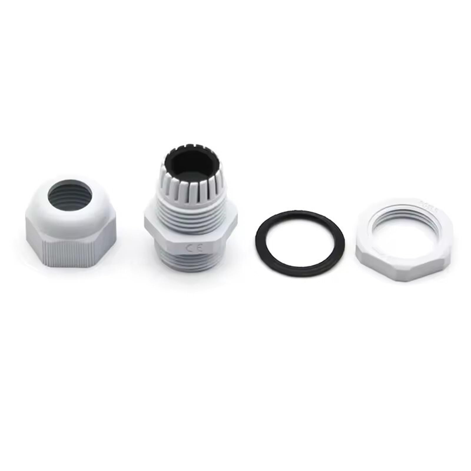 Prensaestopas impermeables 100 piezas PG7-PG36 para entrada de cable IP68, junta de conector de plástico de nailon blanco impermeable (M28 (13-17 mm)