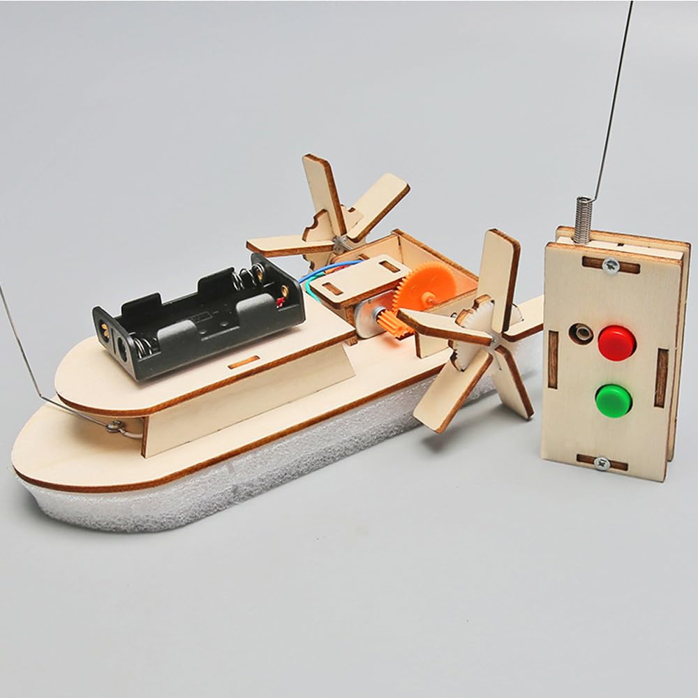 Sarini Kit de Barco de Vapor RC para desarrollar Kits de experimentos, Kit de Bricolaje de tecnología de invención Creativa, Kit de Modelo de Barco RC de Serie pequeña