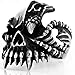 Elove Jewelry Black Silver, Stainless Steel , Gothic Skull Biker Men's Ring
