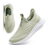 SK·TRIP Damen-Wanderschuhe, leicht, atmungsaktiv, fliegendes gewebtes Mesh-Obermaterial, lässige Joggingschuhe, Damen-Tennisschuhe, Workout-Schuhe, rutschfeste Turn-Sneaker für Frauen, Hellgrün1018