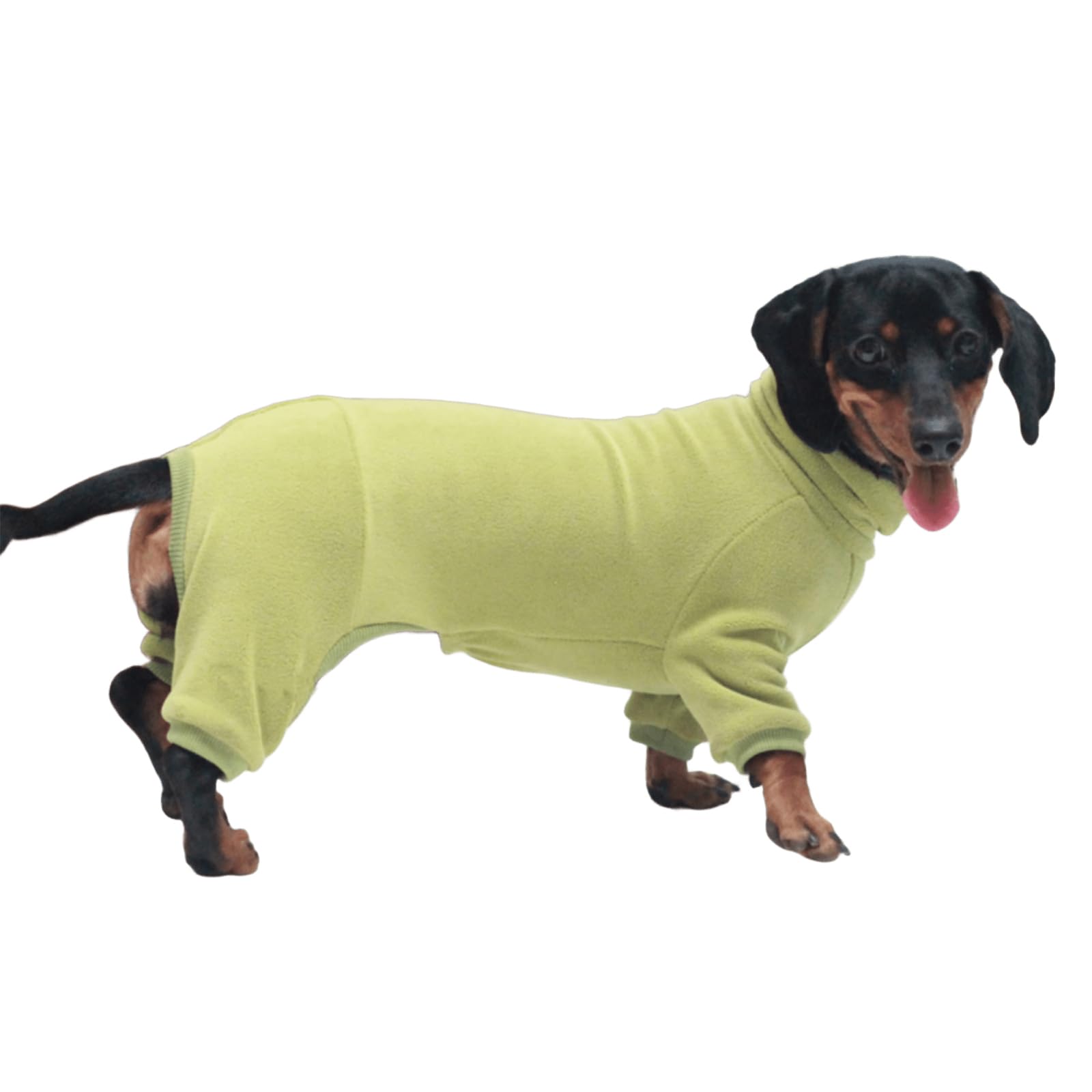 UOSIA Dachshund Clothes For Dog Fleece Warm 4-Leg Turtleneck Small Dog Onesie Pajamas Lightweight Soft Cozy Mini Dachshund Sweatshirt Sweater For Doggy