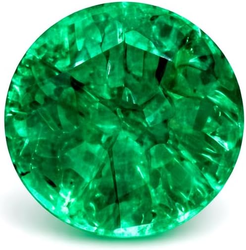 Natural Certified 10 Ct Colombian Green Emerald Round Cut Faceted Loose Gemstone for Custom Rings Necklaces and Jewelry Creations
