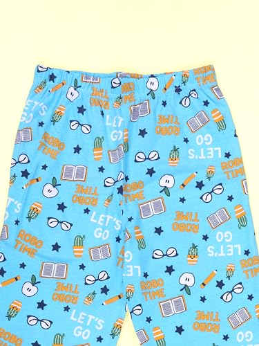 Image of KiddoPanti Boys Printed Pyjama | 100% Cotton Single Jersey Fabric | All Over Printed Design | Relax Fit & Ankle Length | Pyjama Pant