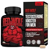 ONL Red Wolf Testosterone Booster for Men - Ultimate Male Enhancing and Fertility Supplements for Vitality, Muscle Growth & Energy with Tongkat Ali, Horny Goat Weed, Maca - 1 Month's Supply