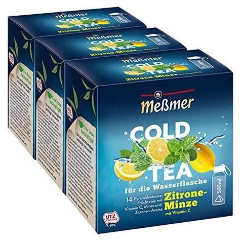 Meßmer Cold Tea Zitrone-Minze, 14 Pyramidenbeutel Cover