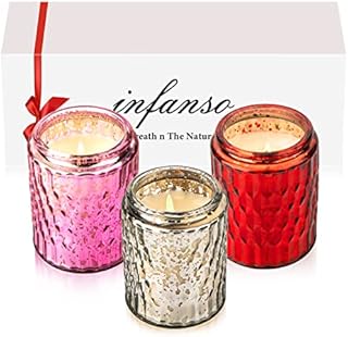 InFanso Scented Candle Set - Candles Gifts for Women, 3 Pack Long Lasting Candles, 100% Natural Soy Wax Candles for Christmas Set, Gifts for Women