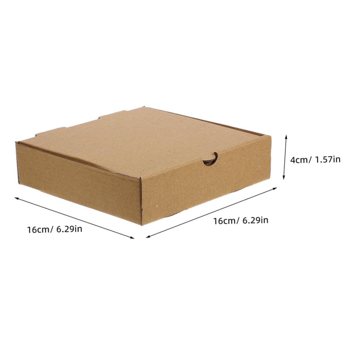 20 Cajas de Pizza Cuadradas de Cartón Corrugado Kraft para Llevar en Restaurantes