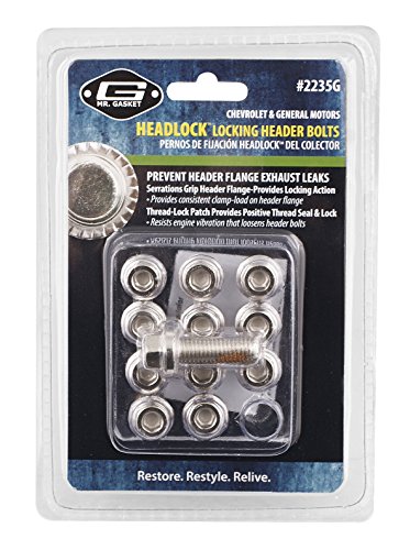 Mr. Gasket 2235G Headlock Locking Header Bolt, (Set Of 12) #TOP1