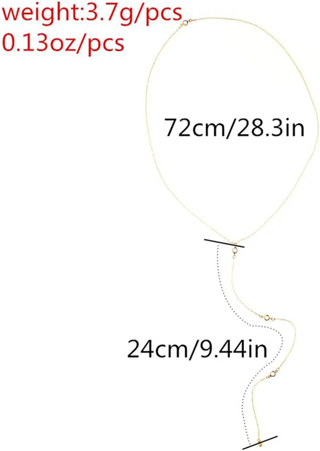 Wedding Crystal Backdrop Necklace Gold CZ Y Lariat Necklace Chain Long Rhinestone Y Necklace Bridal Back Necklace Body Jewelry for Women (Gold B) - Image 3