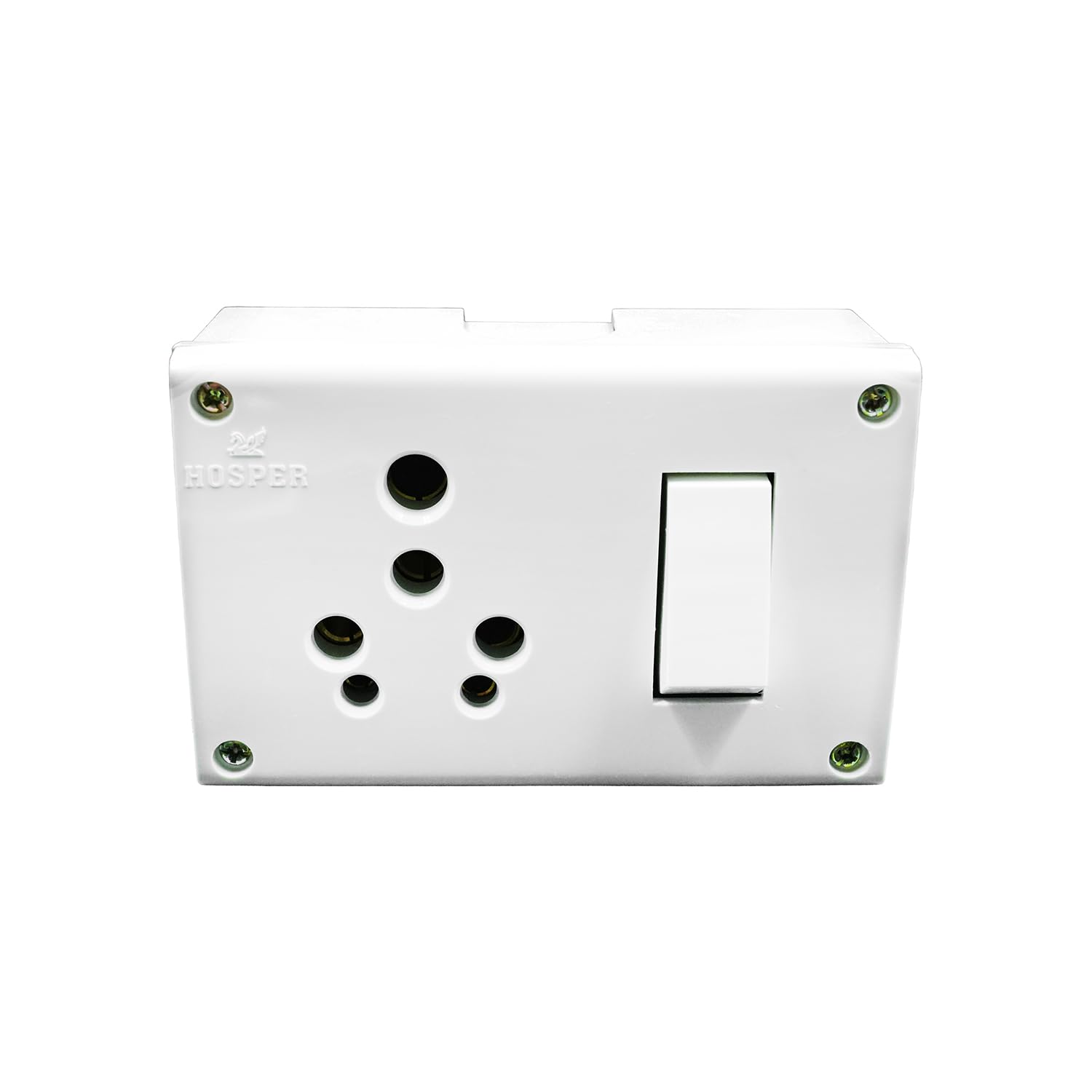 BITCORP 2 in 1 Junction Box Combined 6/16A - White | Heavy Duty Electric J. Box with Socket with Switch (Pack of 1)-picture-37