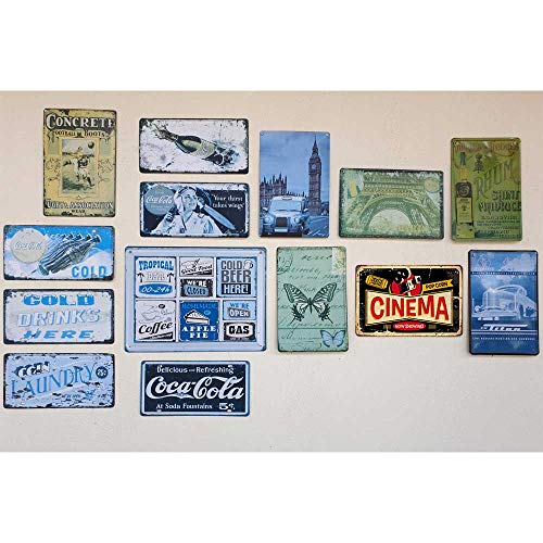 Hosnye Cinema Tin Sign Projector Rust Triangle Rectangle Vintage Striped Spotted Oval Shadow Vintage Metal Tin Signs For Men Women Wall Art Decor For Home Bars Clubs Cafes 8X12 Inch #TOP3