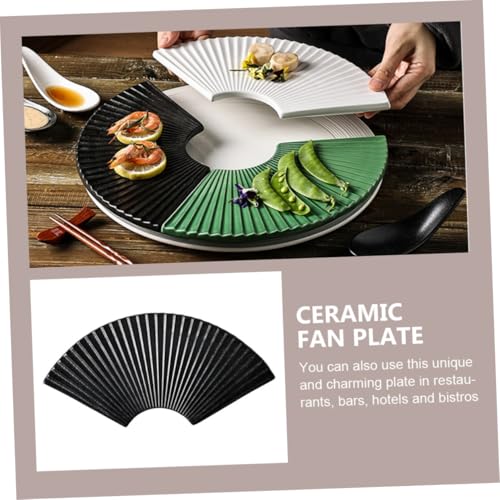 Plato japonés Zerodeko en cerámica negro para sushi miniatura 5