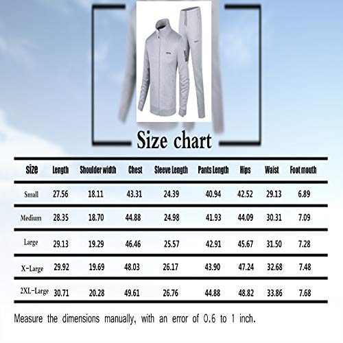 Guanzizai Men's Casual Tracksuit Long Sleeve Sweatsuit Athletic Set Full Zip Running Jogging Sports Jacket And Pants #TOP6