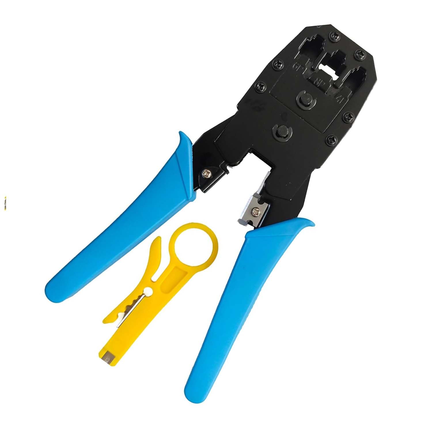 A AND S TOOL® RJ45 Crimping Tool 3-in-1, Professional Cat6/Cat5e LAN Cable Crimper, Cutter & Stripper, Modular Tool for RJ45, RJ11, RJ12, Network Installation Tool (Original Heavy Metal Tool)-picture-16