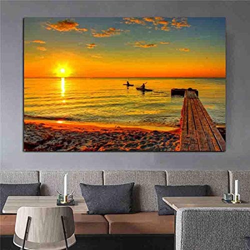 Affiche de paysage nordique moderne peinture sur toile decoration murale