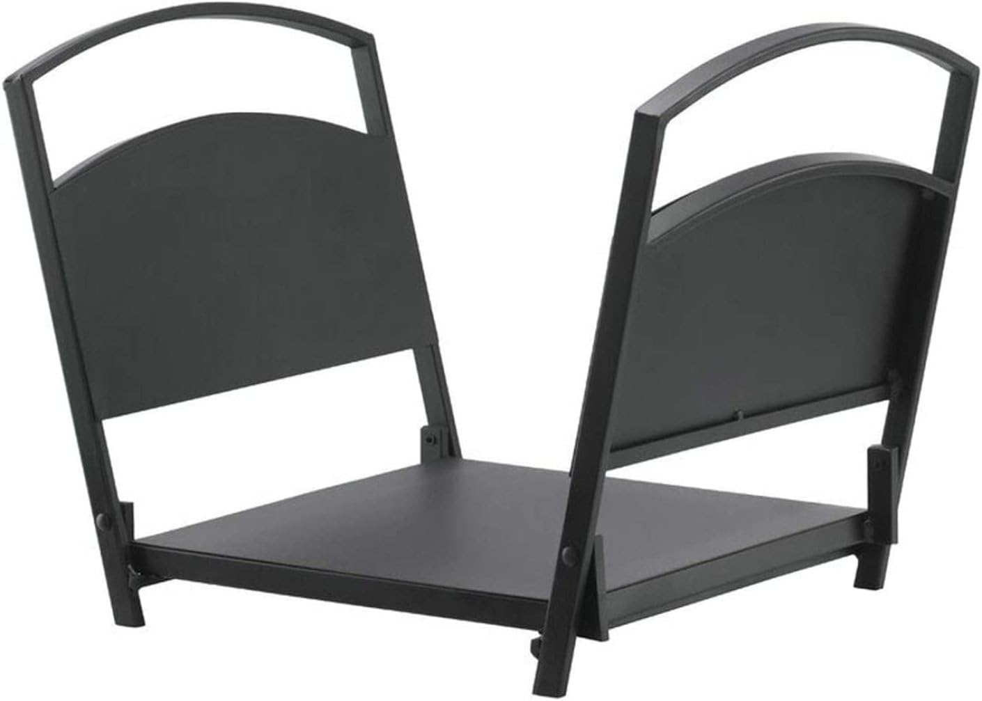 Support à bois de chauffage robuste en acier forgé pour ranger vos bûches de cheminée