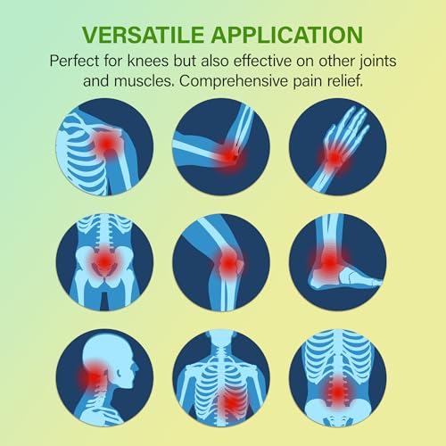 Knee Pain Relief Patches for Back: Maximum Strength Knee Relief Patches for Back Shoulder Muscle - Extra Strength ICY Hot Patches with Menthol Wormwood - Fast Acting Relief Patch for Knee, Low Back