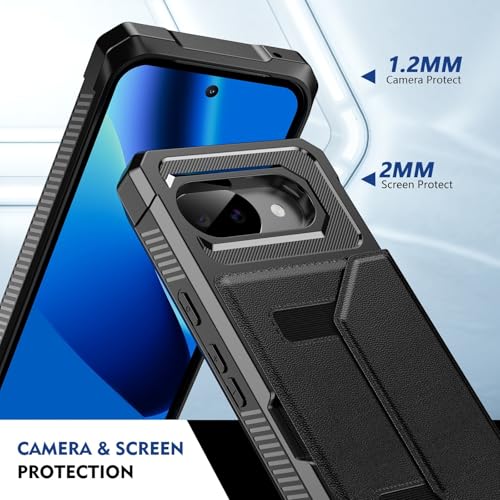 Housse Google Pixel 10 Pro XL en cuir magnétique noir et silicone de prestige - 5