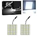 GrandviewTM Super White Energy-saving 5050 48-SMD LED Panel Dome Light Auto Car Interior Reading Plate Light Roof Ceiling Interior Wired Lamp+ T10 BA9S Festoon Adapter-2PCS