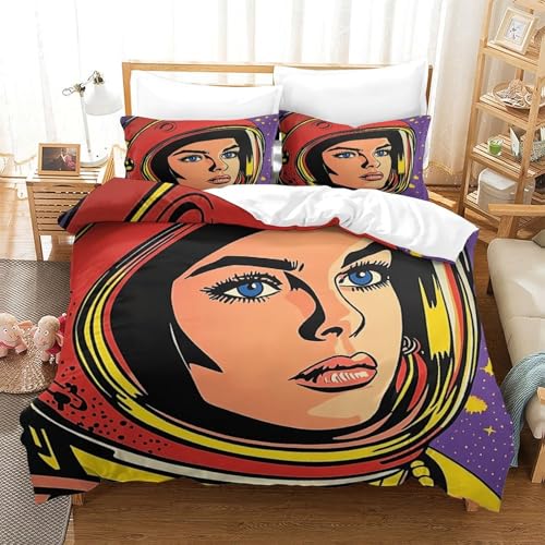 Housse de couette astronaute 3D cadeau idéal lit super king 260x220 - 3