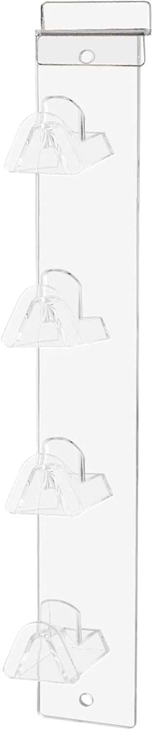 Marketing Holders 6 Pack Slatwall Eyewear Holder 4 Pair Organizer Clear Acrylic Sunglass Display Eyeglasses Rack for Retail Boutiques and Optometrists Offices No Assembly