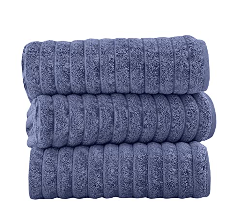 Classic Turkish Towels - Extra Large Premium Cotton Bath Sheet Set - Thick and Absorbent, Ribbed 3-Piece Luxury Bathroom Towels, 40x65 inches, 100% Turkish Cotton (Royal Blue) Classic Turkish Towels - Extra Large Premium Cotton Bath Sheet Set - Thick and Absorbent, Ribbed 3-Piece Luxury Bathroom Towels, 40x65 inches, 100% Turkish Cotton (Royal Blue)