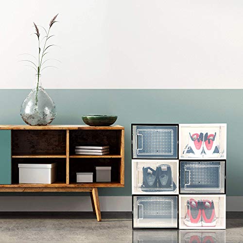 Shoepreem Black Xl 6 Pack - 14.6 Inches Long For Big Shoes & Sneakers, Shoe Storage Organizer, Shoe Storage Boxes, Shoe Box Clear Plastic Stackable, Shoe Containers, Shoe Organizer For Closet #TOP7