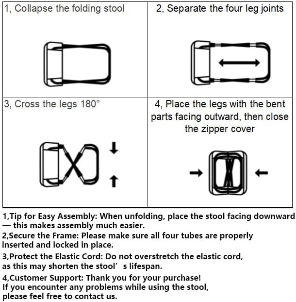 Miniatura 7 de Taburete plegable compacto con correa para el hombro, soporte resistente de 350 libras, asiento portátil ligero regalo para camping, al aire libre,