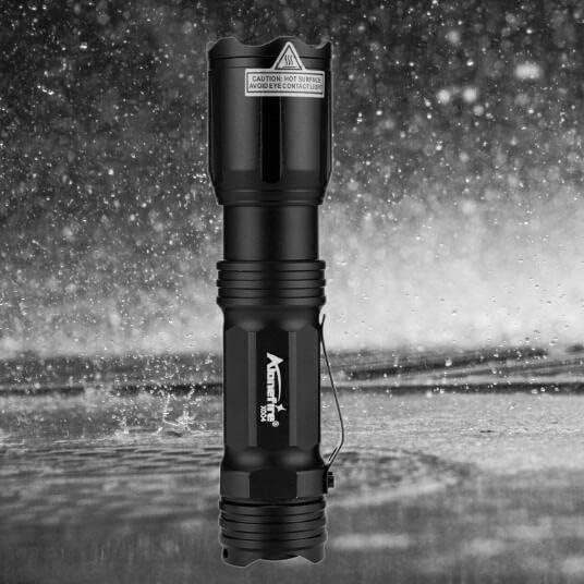 Alonefire X004 Multicolor 4 Color in 1 LED Tactical Flashlight Rechargeable Red Green Blue White RGB Light Color Changing Waterproof with Battery, Charger for Camping Hiking Fishing Hunting Tracking