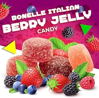 2.2 lb Bonelle Jelly Candy sabor Berry en bolsa grande miniatura 4